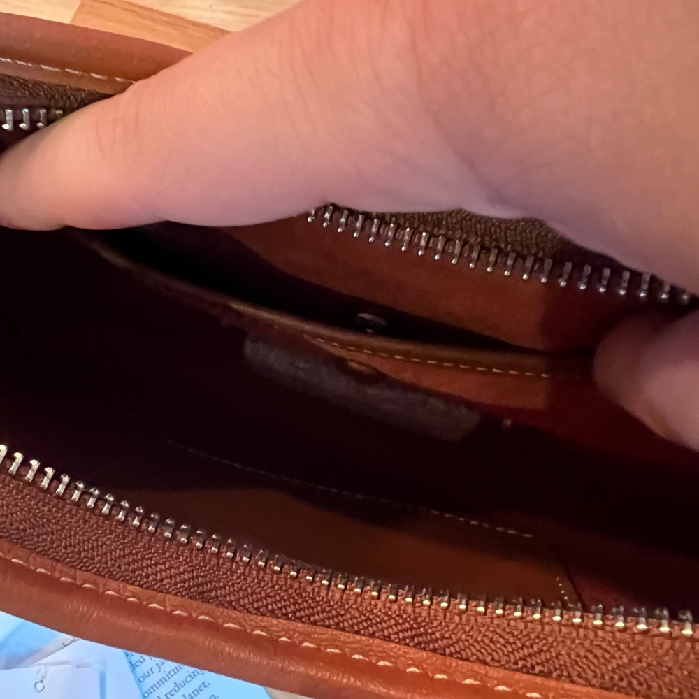 Coach Tan Signature Canvas Shoulder Bag - Picture 4 of 8